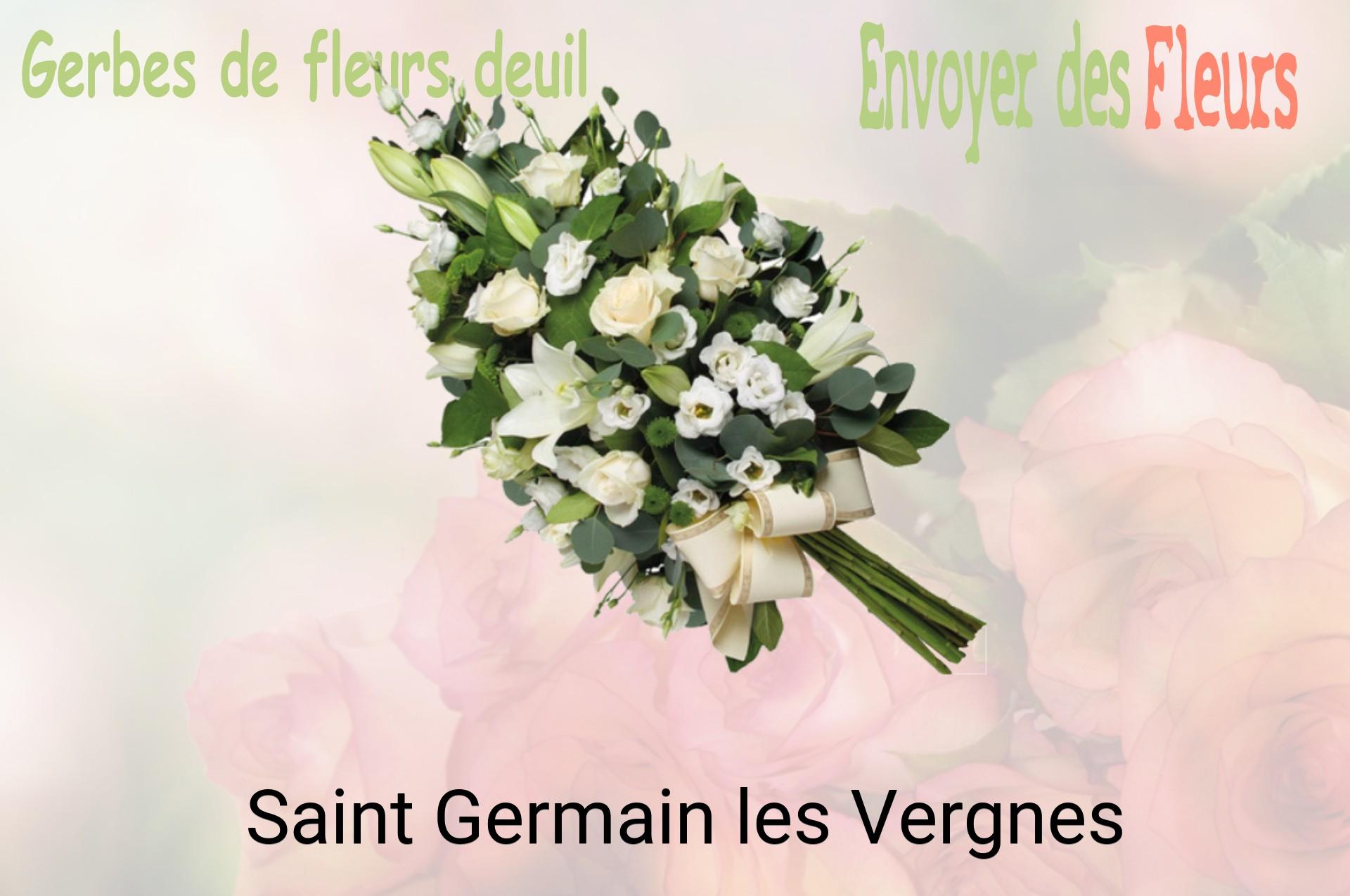 Gerbe de fleurs de deuil livrée à Saint-Germain-les-Vergnes